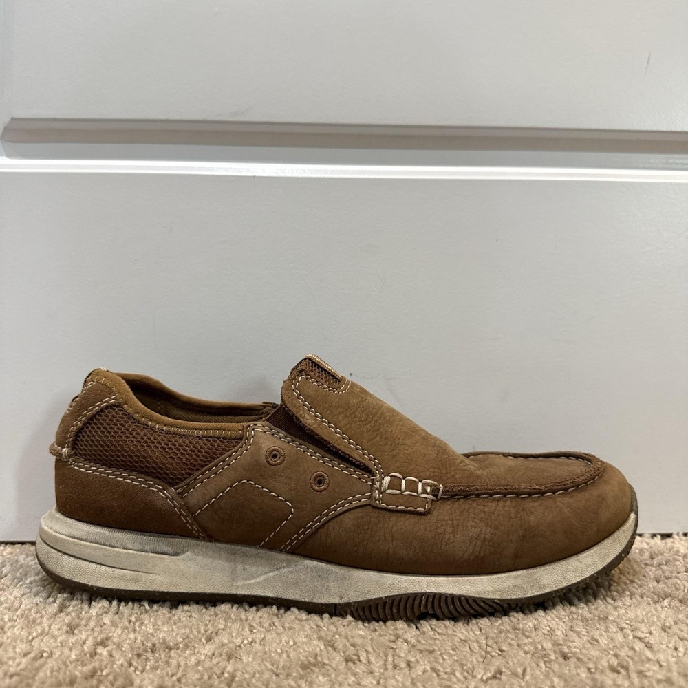 Clarks Originals Wallabee Mens Size 8 Brown Leather Slip On Casual Shoes 21938
